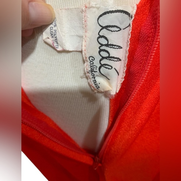 Vntg 70’s era orange dress with beaded details and strappy back - Picture 10 of 10